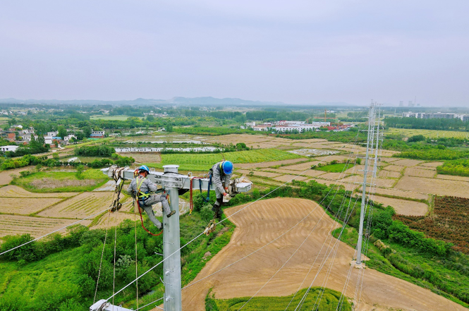 合肥供电公司：“五一”我在岗电网建设不停歇